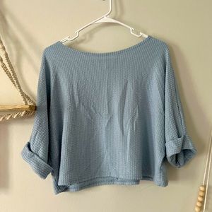 Baby Blue Oversized Top
